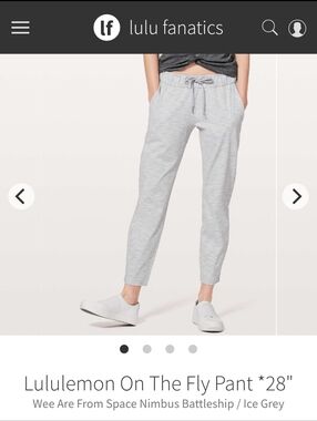 lululemon athletica On The Fly Cropped Pants — Ice Grey